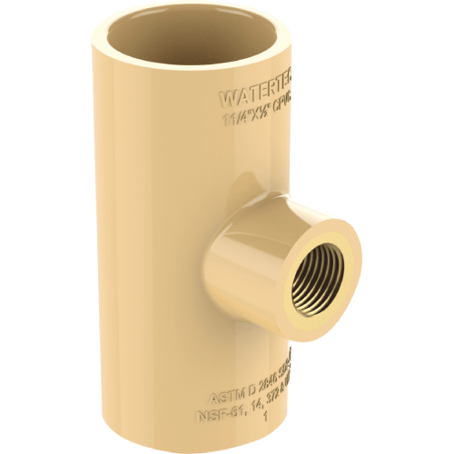 Cpvc Tee (Brass) 3/4"X 3/4"X 1/2"