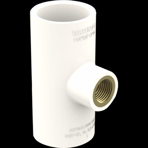 Upvc Brass Tee (1 1/4"  X 1 1/4"  X 1/2"